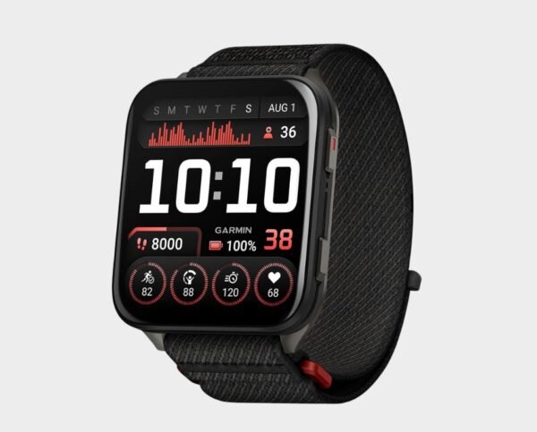 Garmin® Venu® X1, Thin and Lightweight GPS Smartwatch, AMOLED Display, Advanced Health and Fitness Features, Black with Slate Titanium Caseback and Black ComfortFit Nylon Band